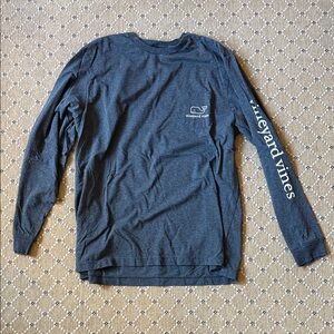 Vineyard Vines Men's Charcoal Long Sleeve Tee